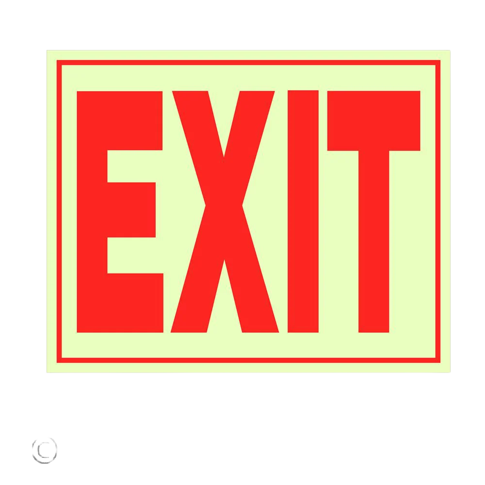 Sophisticated Hillman Glow In The Dark Exit Sign 8 in. x 11 in. Dependable