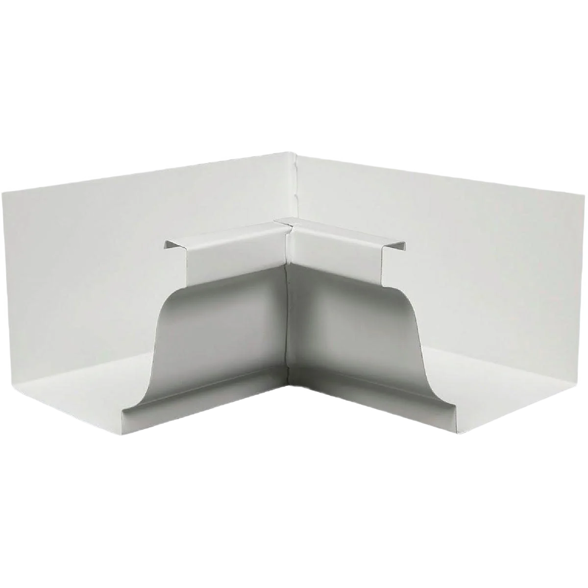 Trusted Spectra Metals 5 in. Aluminum Inside Corner Box Mitre White Fine Crafted