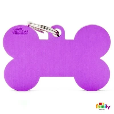 Contemporary MyFamily XL Purple Bone ID Tag Fast