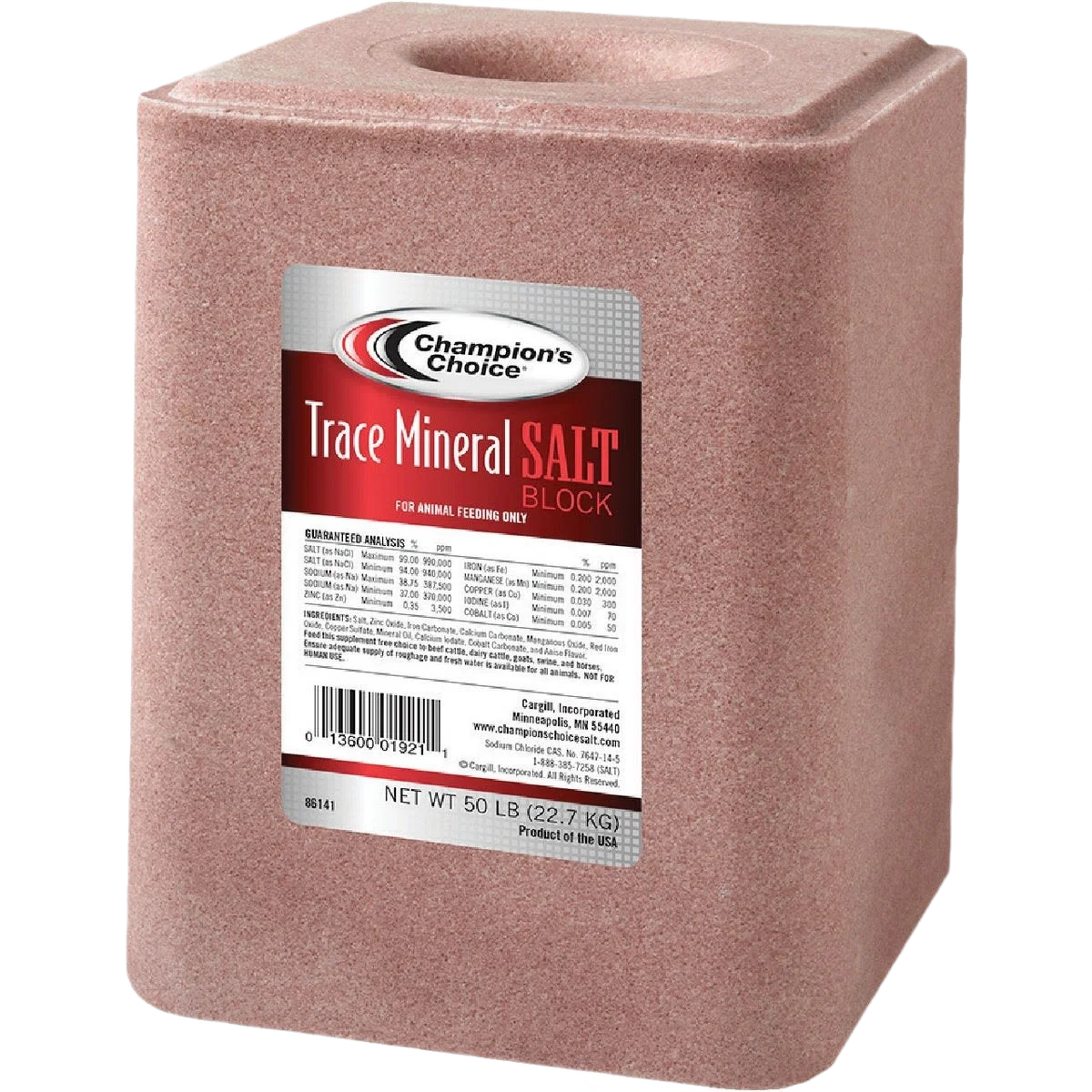 Smooth Champion’s Choice Trace Mineral Salt Block 50 lb. Professional