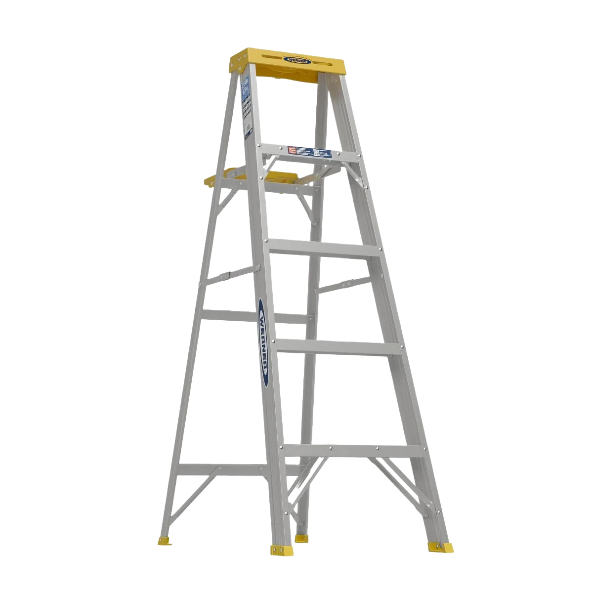 Contemporary Werner 5 ft. Aluminum Step Ladder Reusable