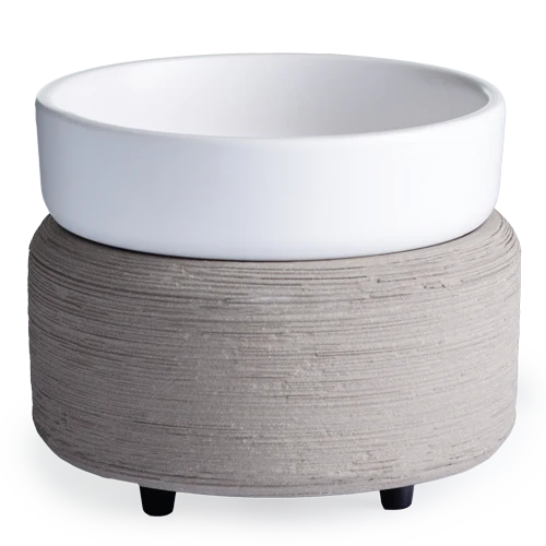 Sophisticated Candle Warmers Gray Texture 2-In-1 Classic Wax Melts Or Candle Warmer Prestigious
