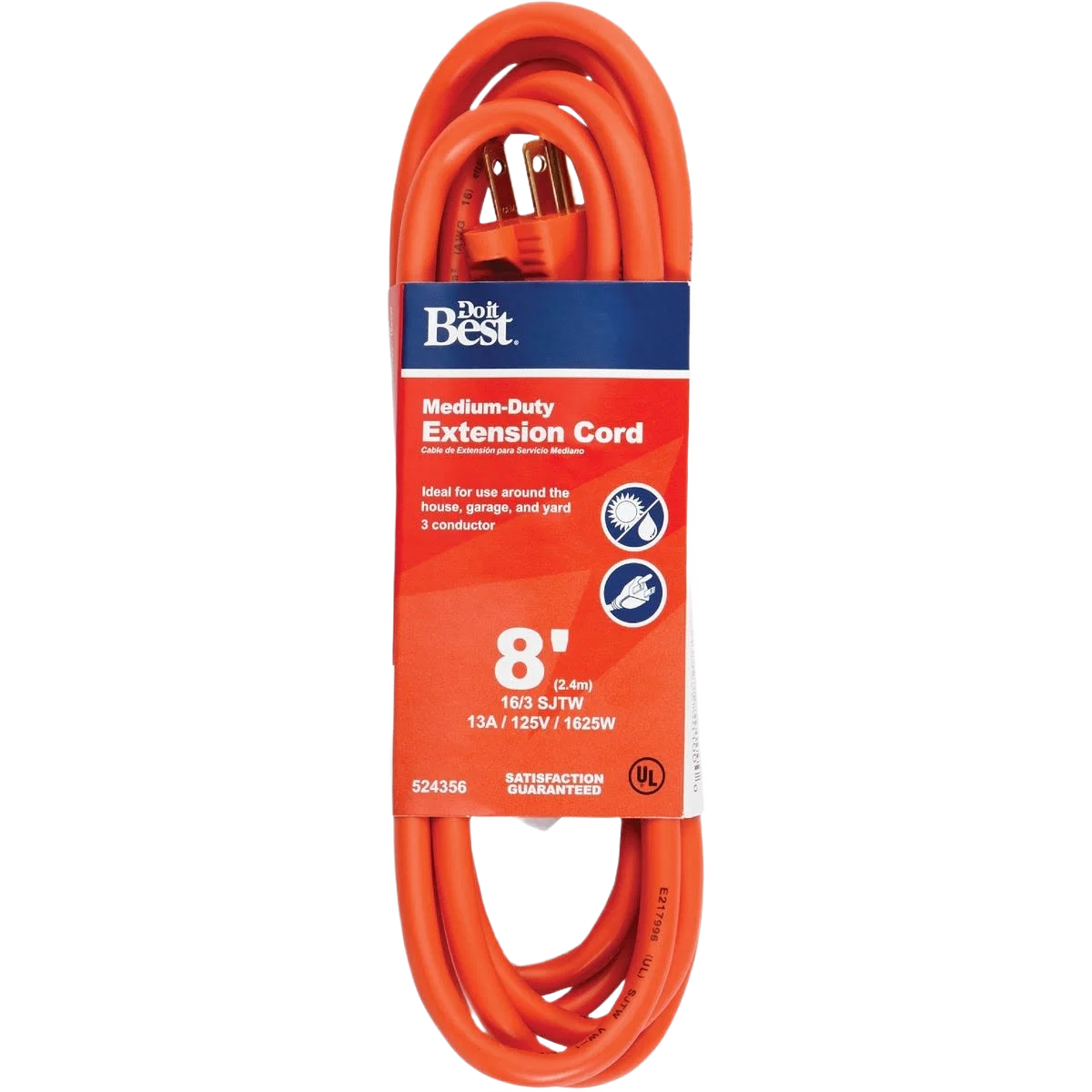 Soft Do it Orange 16 3 Outdoor Extension Cord 8 ft. Dependable