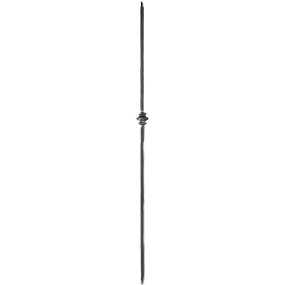 Sustainable Stairtrends Iron 1 2 in. x 44 in. One Knuckle Tubular Baluster Satin Black Outstanding