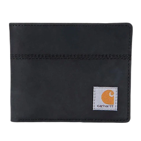 Durable Carhartt Black Saddle Leather Bifold Luxury