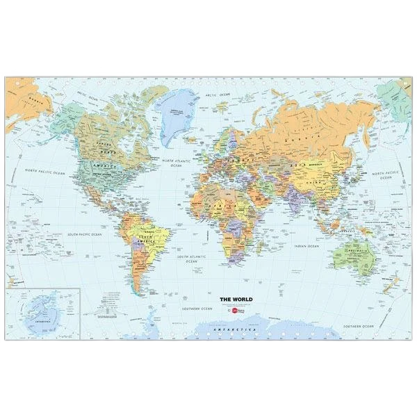 Unique WallPops World Dry Erase Map and Marker Secure