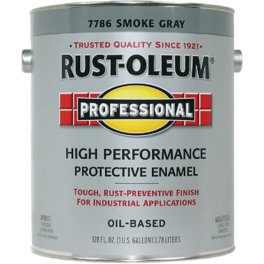 Modern Rust-Oleum Smoke Gray Gloss Professional Enamel 1 gallon High-Performance