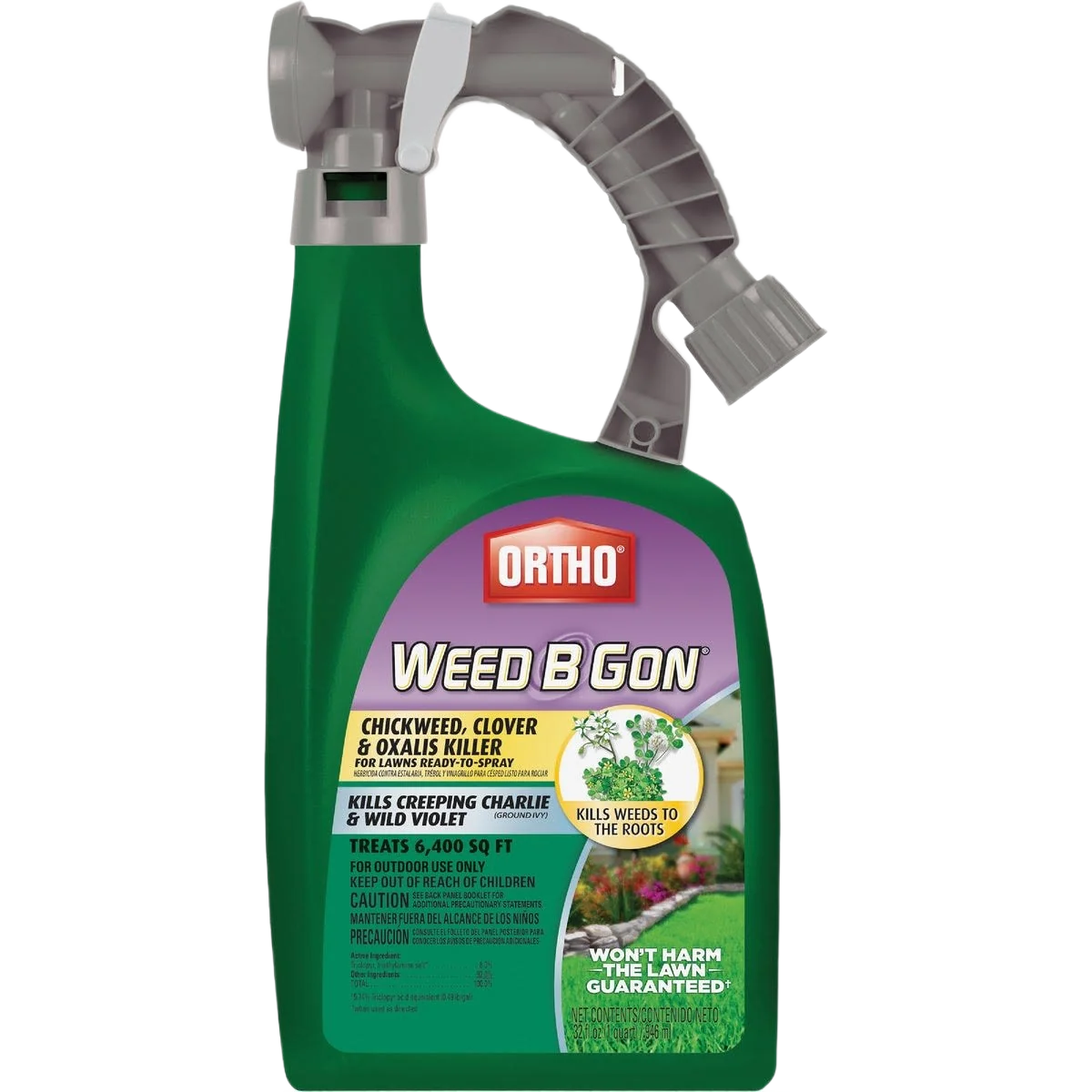 Unique Ortho Weed B Gon Chickweed Clover Oxalis Killer Spray for Lawns 32 oz. Premium Material