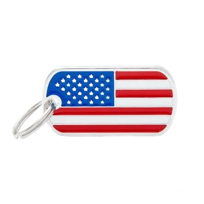 Next-Generation MyFamily USA Flag ID Tag Dependable
