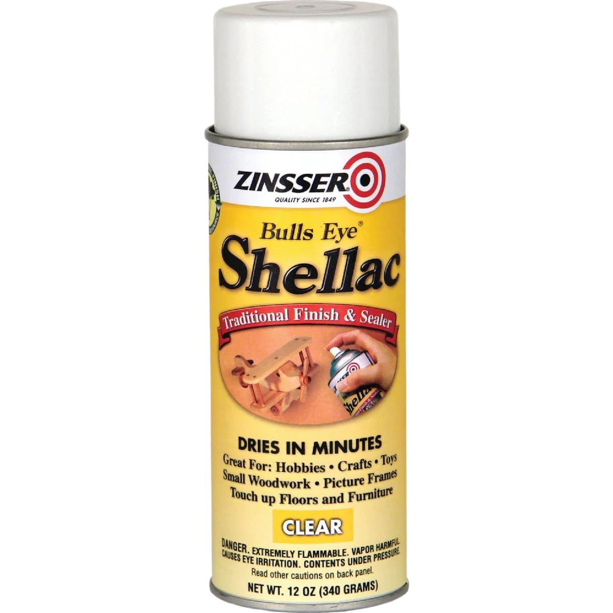 Innovative Zinsser Bulls Eye Clear Shellac Spray 12 oz. Expertly Made