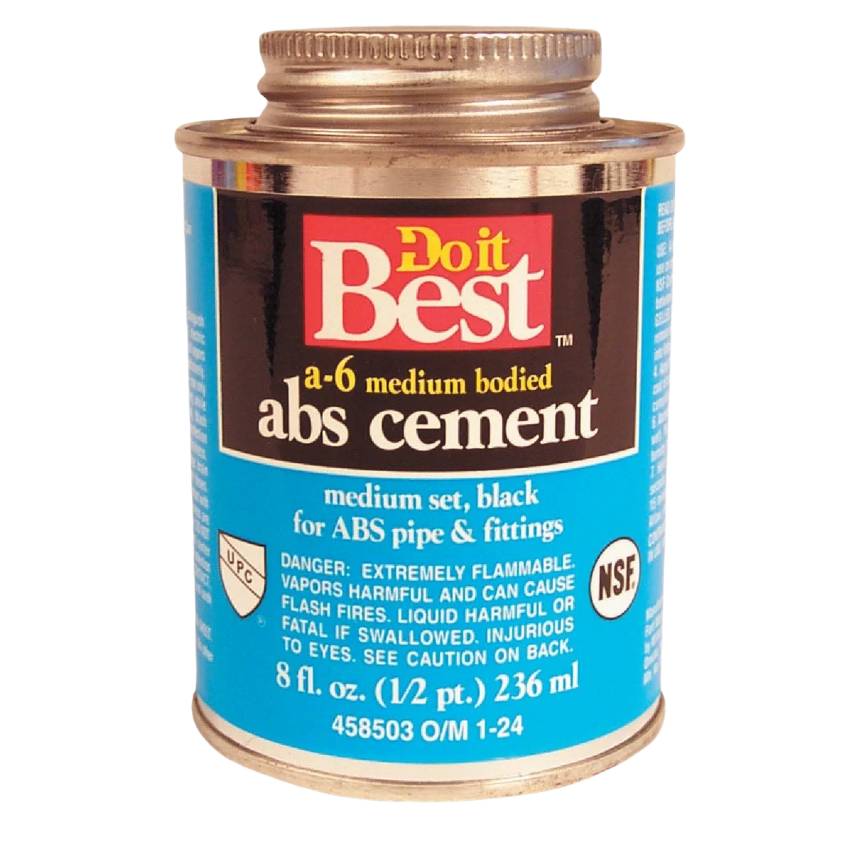 Reusable Do it Black Medium Bodied ABS Cement 8 oz. Fine