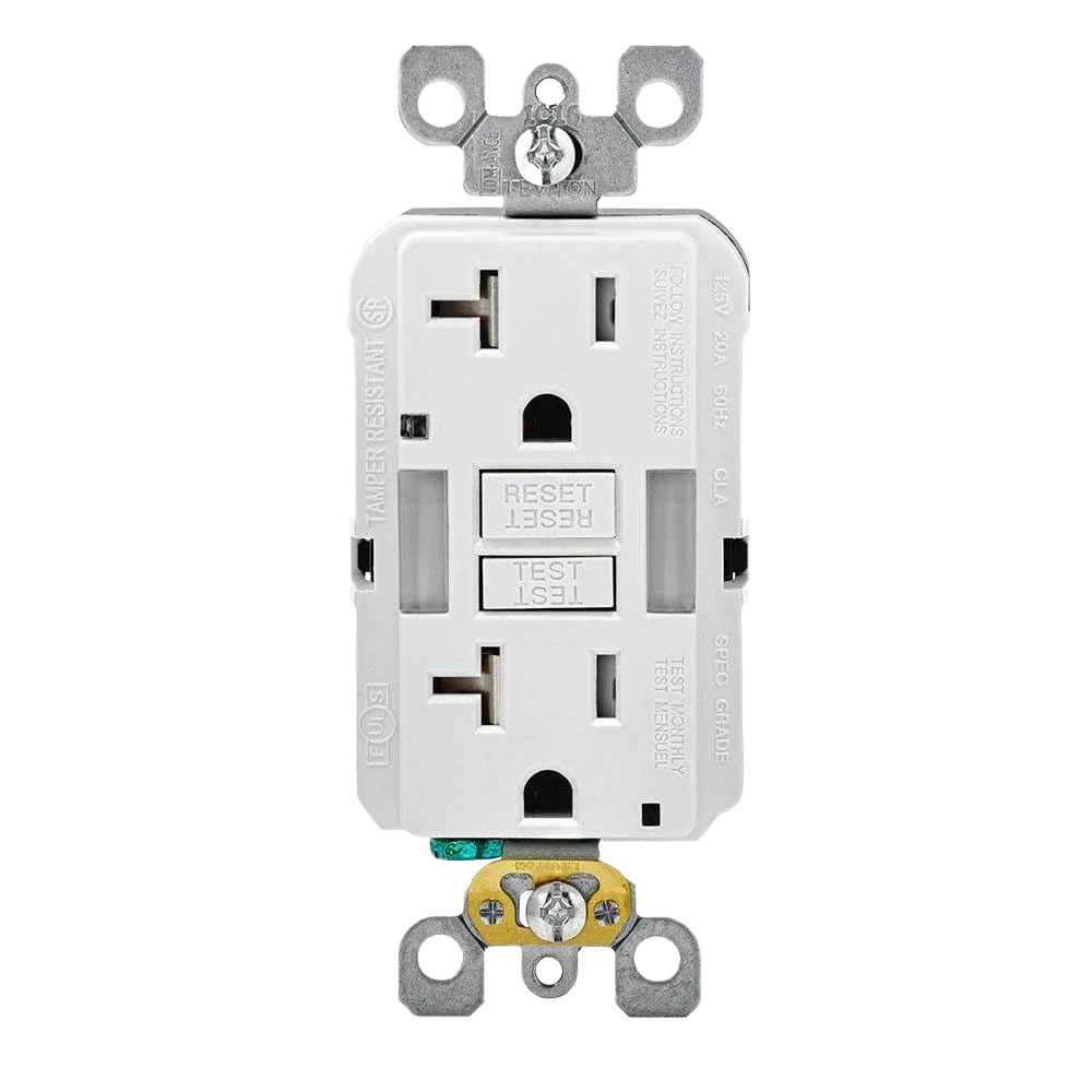 Safe Leviton SmartlockPro 125V Slim GFCI Receptacle Outlet White Optimized