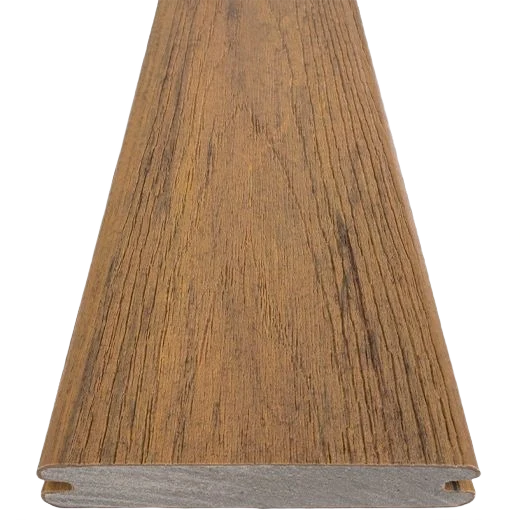 Versatile TimberTech 20′ PRO Reserve Collection Grooved Deck Board Antique Leather Lightweight