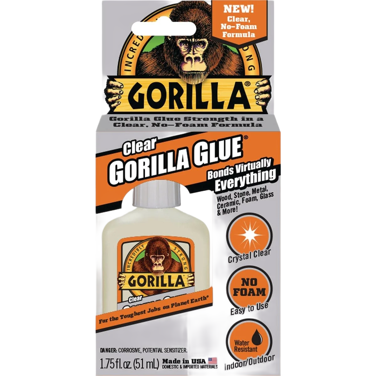Authentic Gorilla Clear All-Purpose Glue 1.75 oz. Smart
