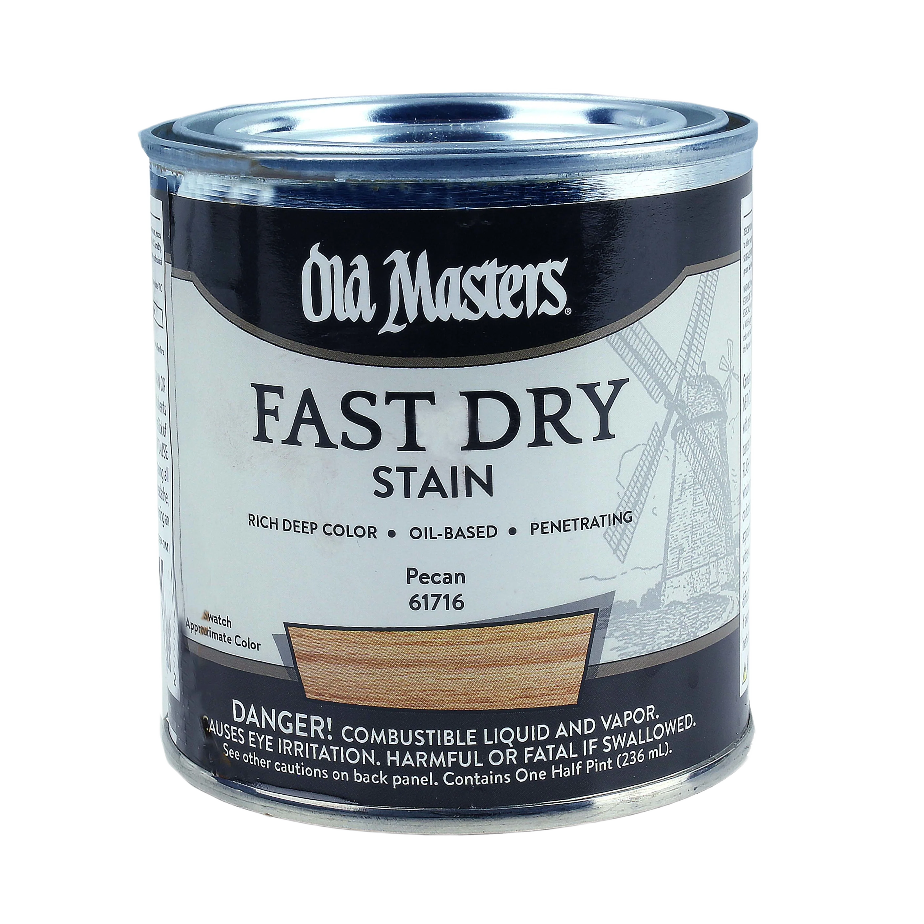 Excellent Old Masters Pecan Fast Dry Stain 1 Quart High-Grade