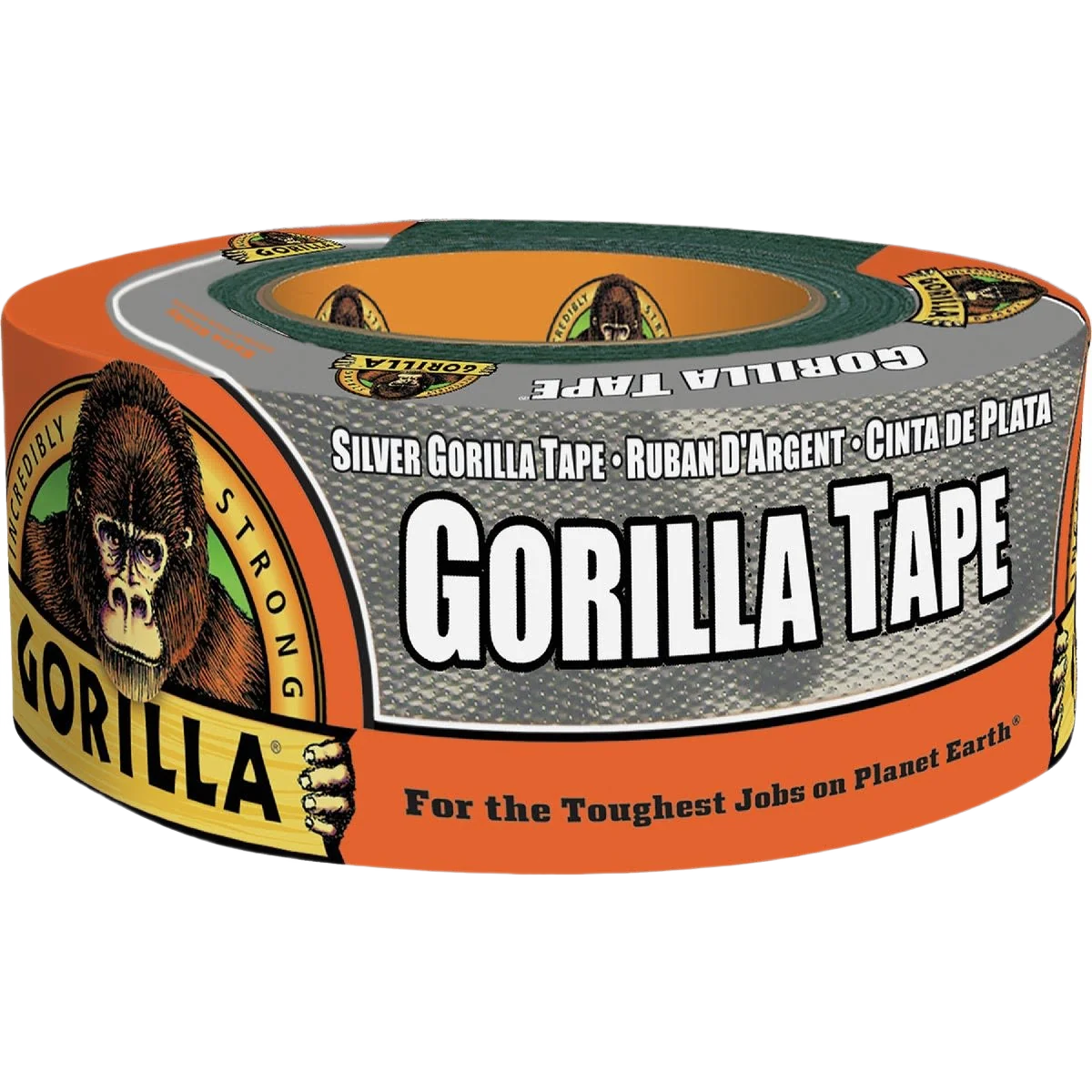 Versatile Gorilla To Go Silver Heavy-Duty Duct Tape 1.88 in. x 12 yd. Long-Lasting