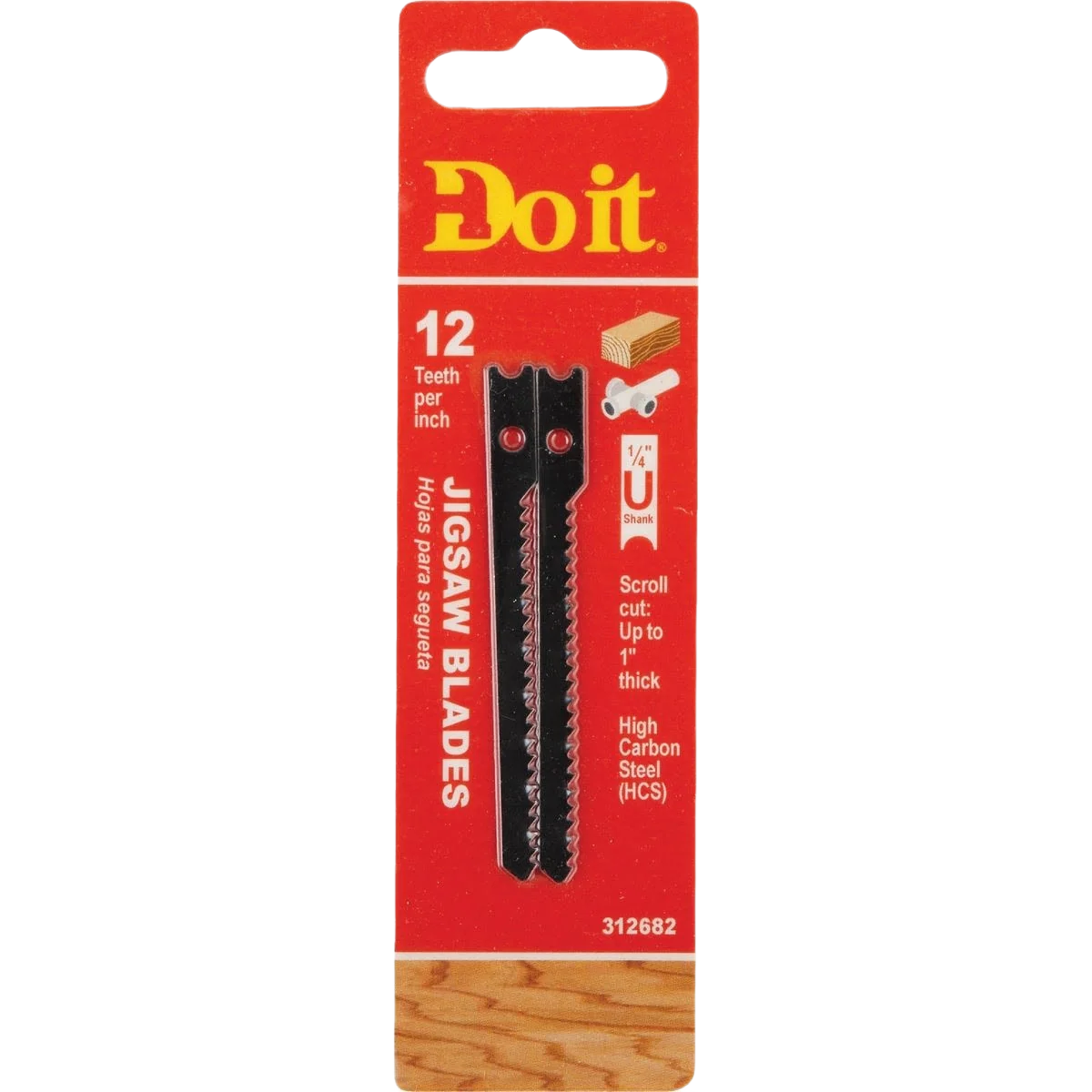 Secure Do it 3 in. 12T U-Shank Scroll Cut Blade 2 Pk Fine Crafted