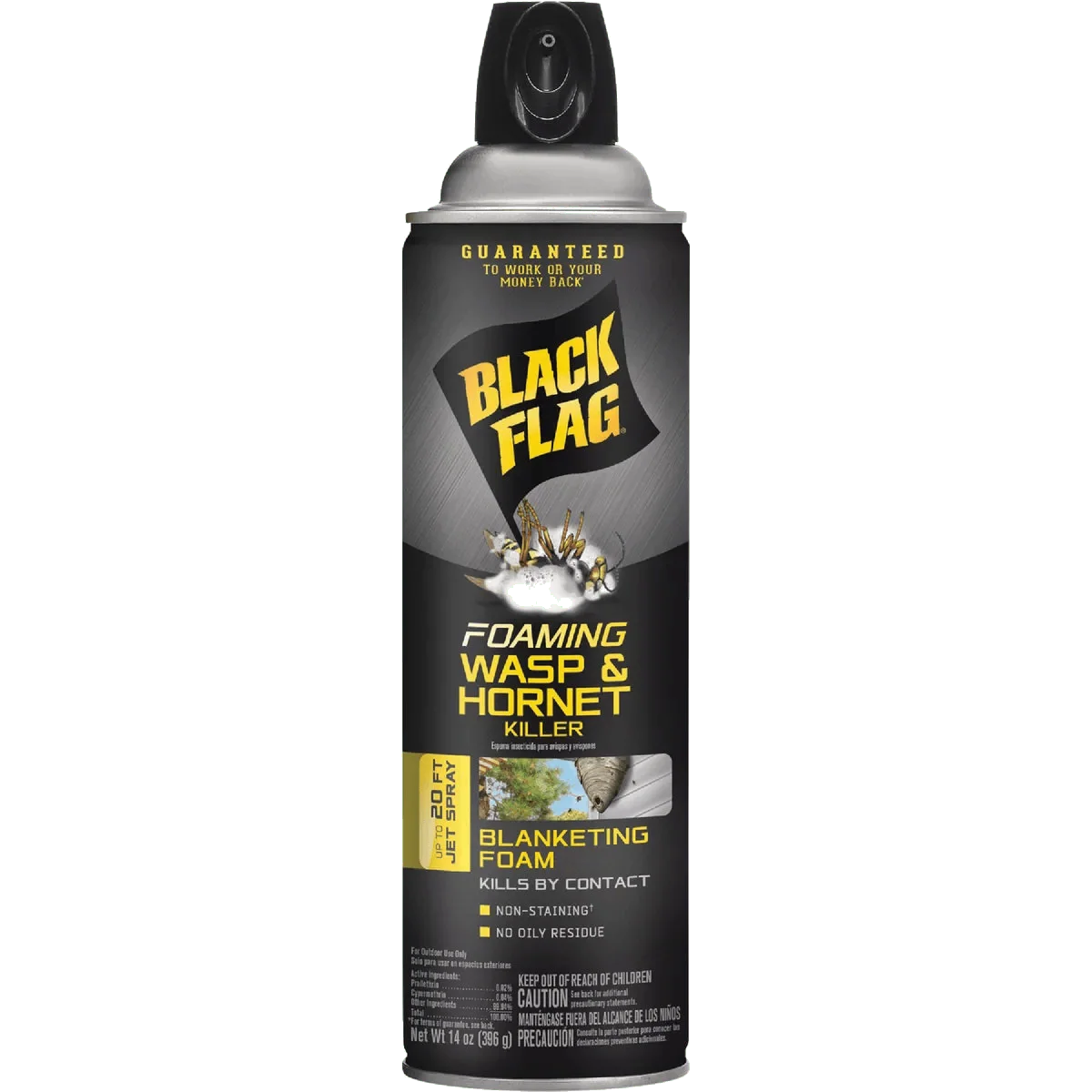 Verified Black Flag 14 Oz. Foaming Aerosol Spray Wasp Hornet Killer User-Friendly