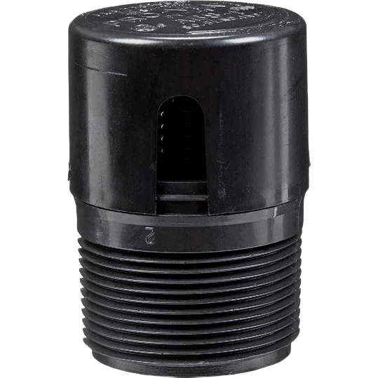 Innovative Jones Stephens Black MPT ABS Vent Valve 1-1 2 in. Breathable