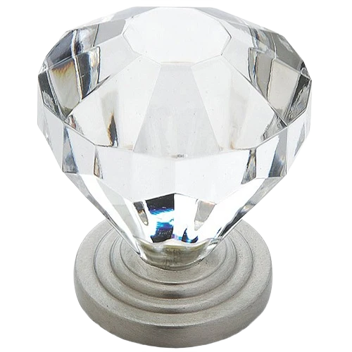 Exceptional Amerock Luminous Satin Nickel Clear Acrylic Knob 1.25 in. Elite