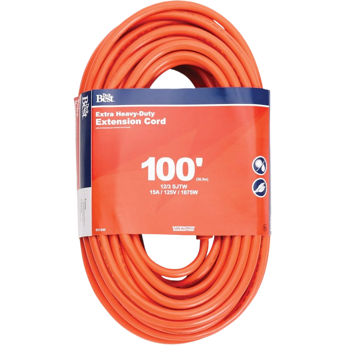 Advanced Do it Orange 12 3 Heavy-Duty Outdoor Extension Cord 100 ft. World-Class