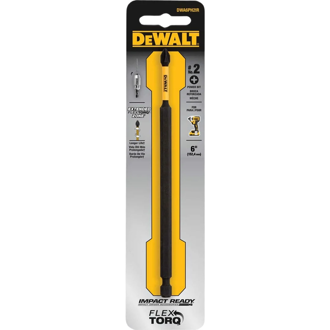 Casual DEWALT 6 FLEXTORQ Phillips 2 Impact Ready Bit Selected