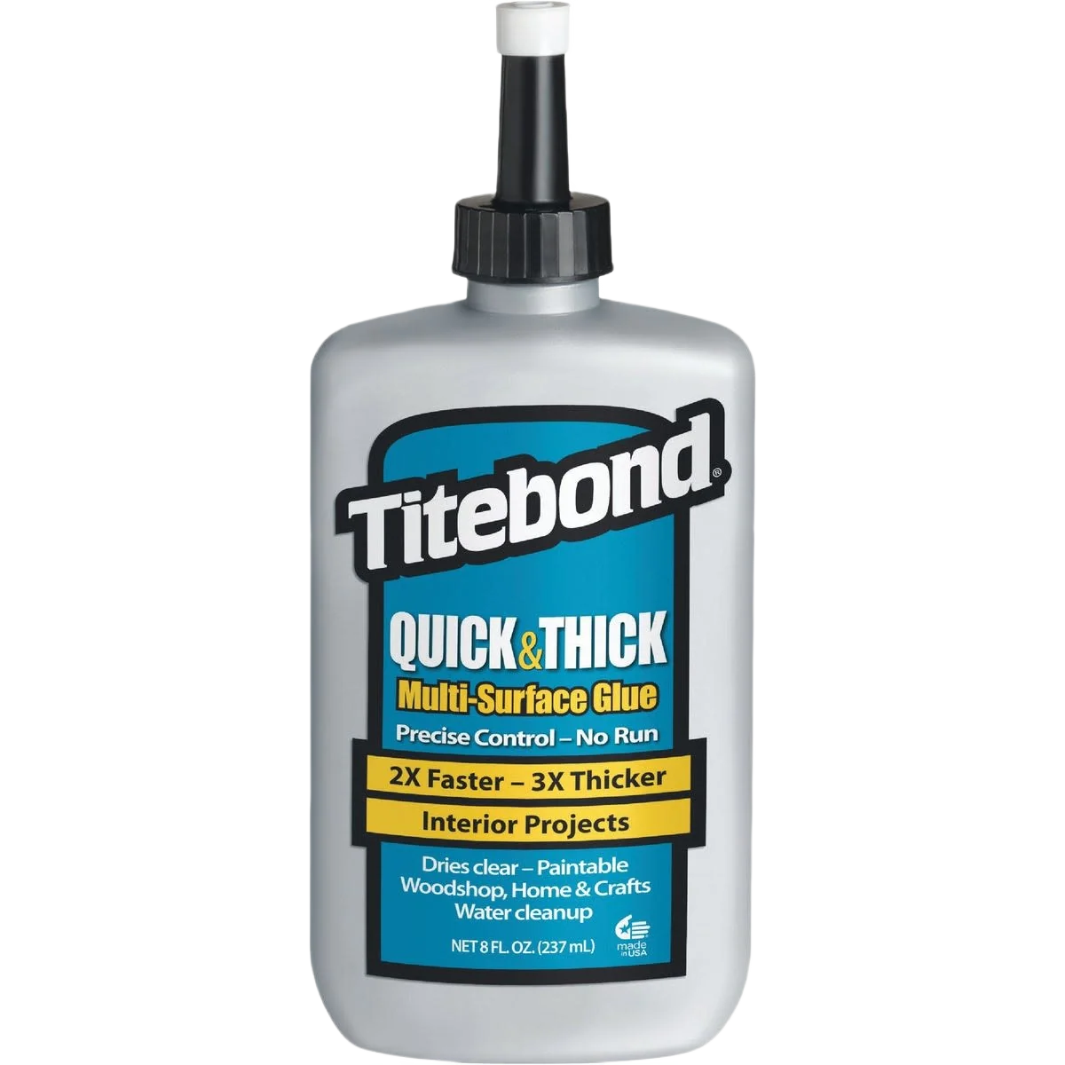 Reliable Titebond Quick Thick Multi-Surface Wood Glue 8 oz. Flexible