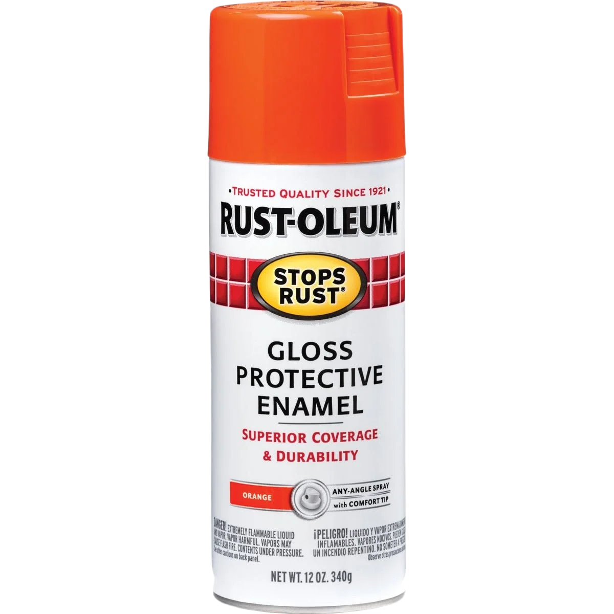 Eco-Friendly Rust-Oleum Orange Gloss Spray Paint 12 oz. Casual