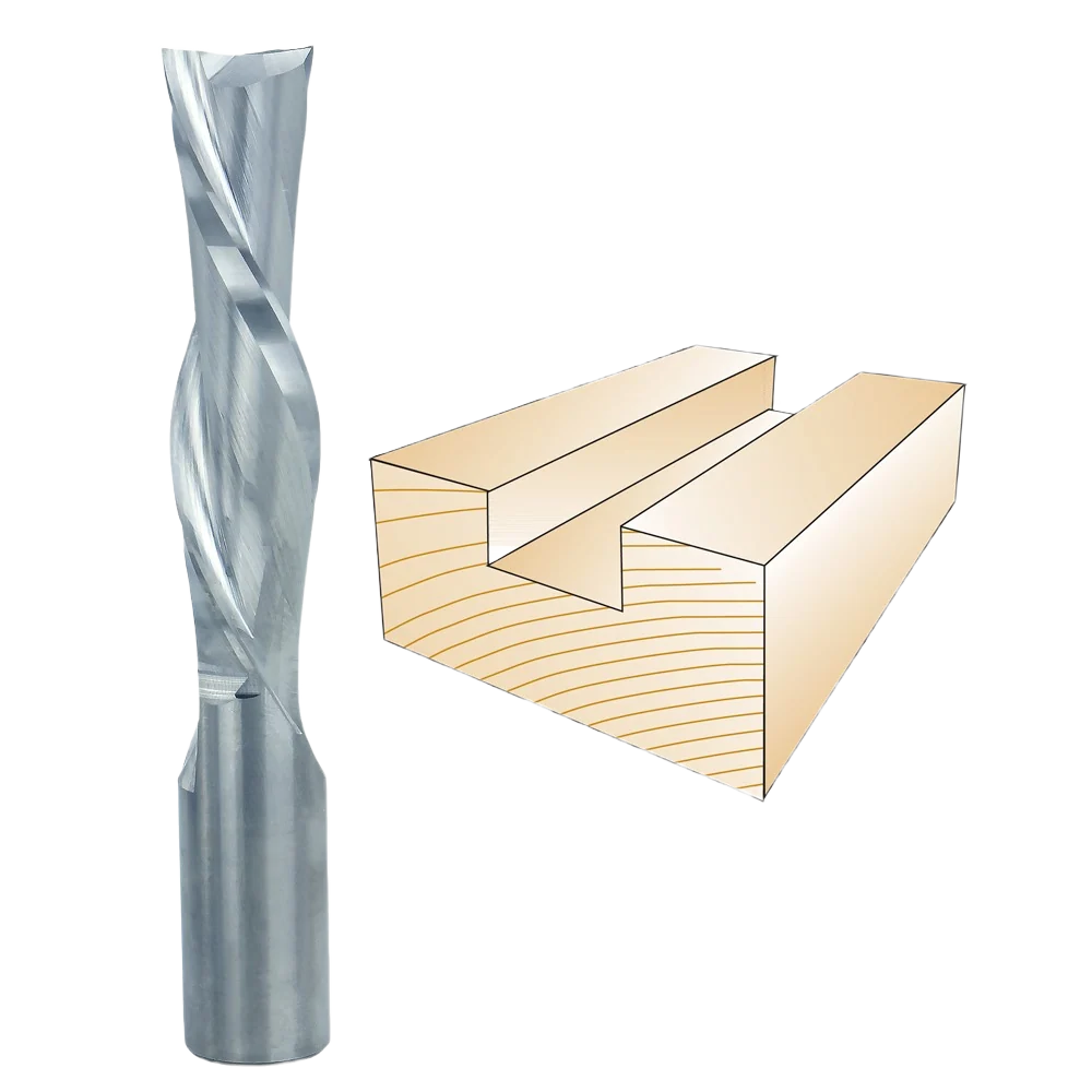 Natural Whiteside Spiral Downcut Bit 3 4 in. SH x 3 4 in. CD x 3 in. CL Functional