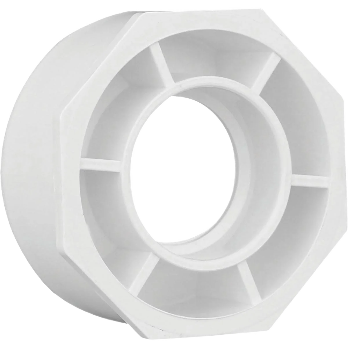Enhanced Charlotte Pipe Schedule 40 DWV Flush PVC Bushing 4 In. SPG x 2 In. Hub Durable