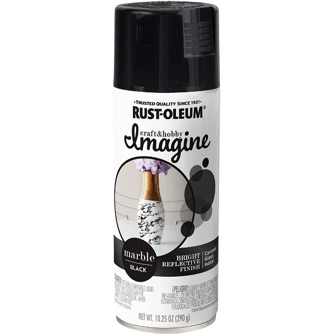 Certified Rust-Oleum Marble Black Imagine Spray Paint 10.25 oz. Durable