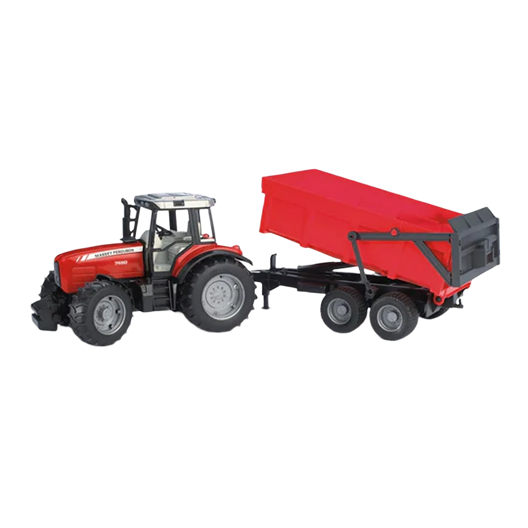 Contemporary Bruder 02045 Massey Ferguson 7480 w Dumping Trailer Top-Quality