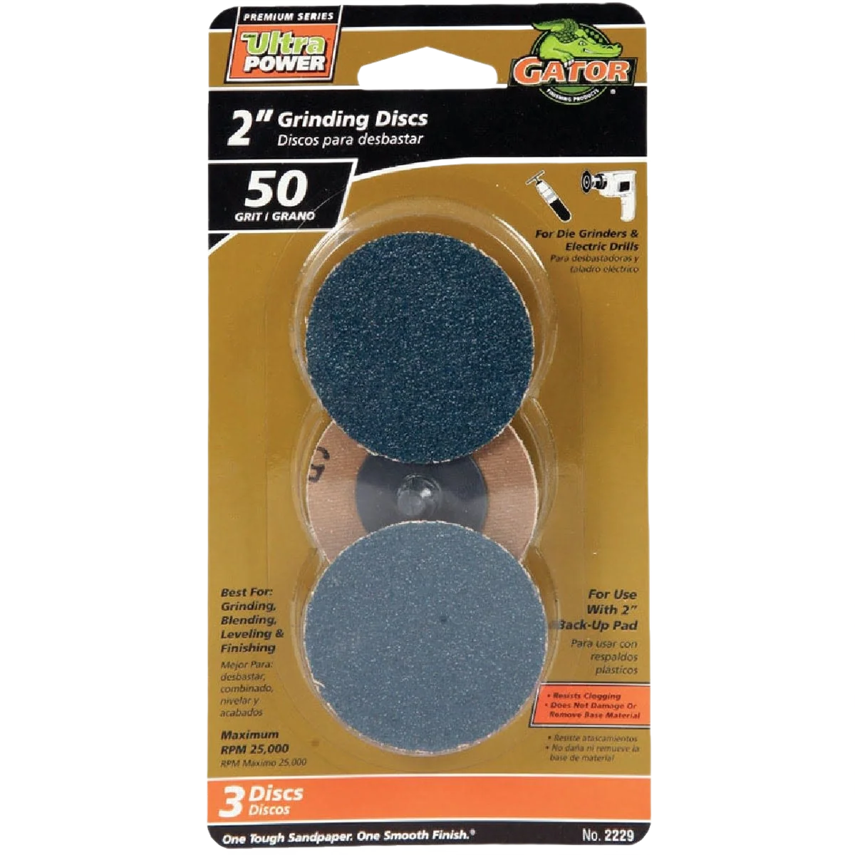 Selected Gator 2 In. Grinding Surface Sanding Disc 50 Grit Stylish