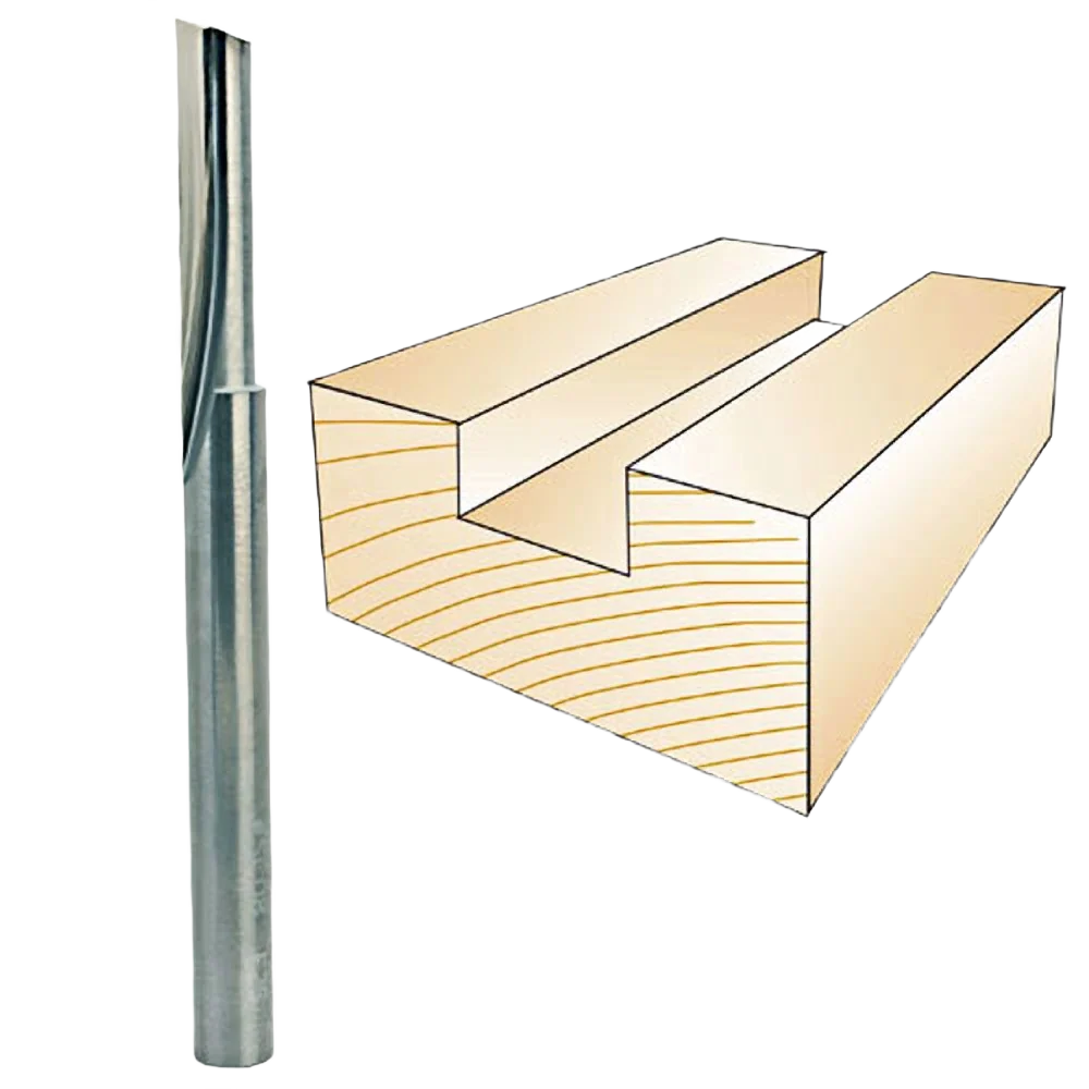 Proven Whiteside Solid Carbide Straight Bit 1 4 in. SH x 1 4 in. CD x 1 in. CL Artisan