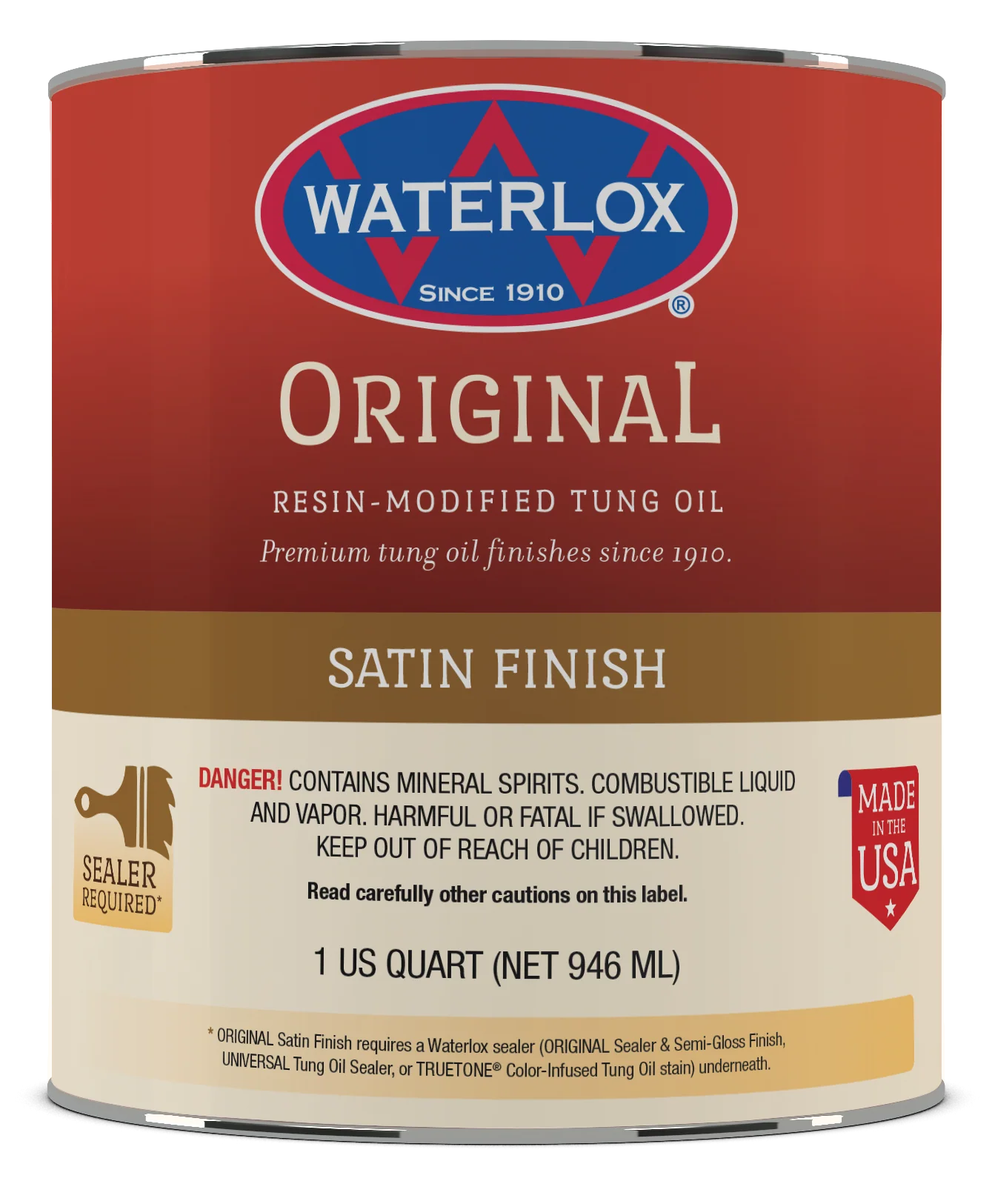User-Friendly Waterlox Clear Satin Wood Finish 1 Quart Traditional