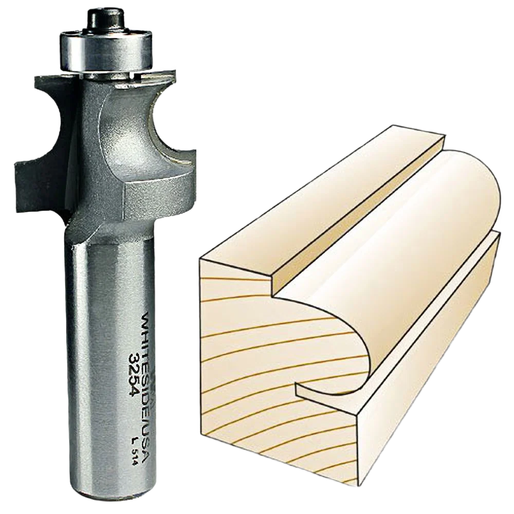 Enhanced Whiteside 3254 Edge Beading Bit 1 2 in. SH x 3 8 in. BD Versatile