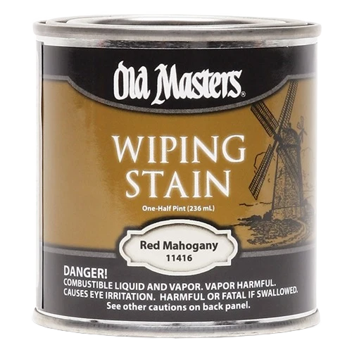 Responsible Old Masters Red Mahogany Oil Base Wiping Stain 1 2 Pint Reusable