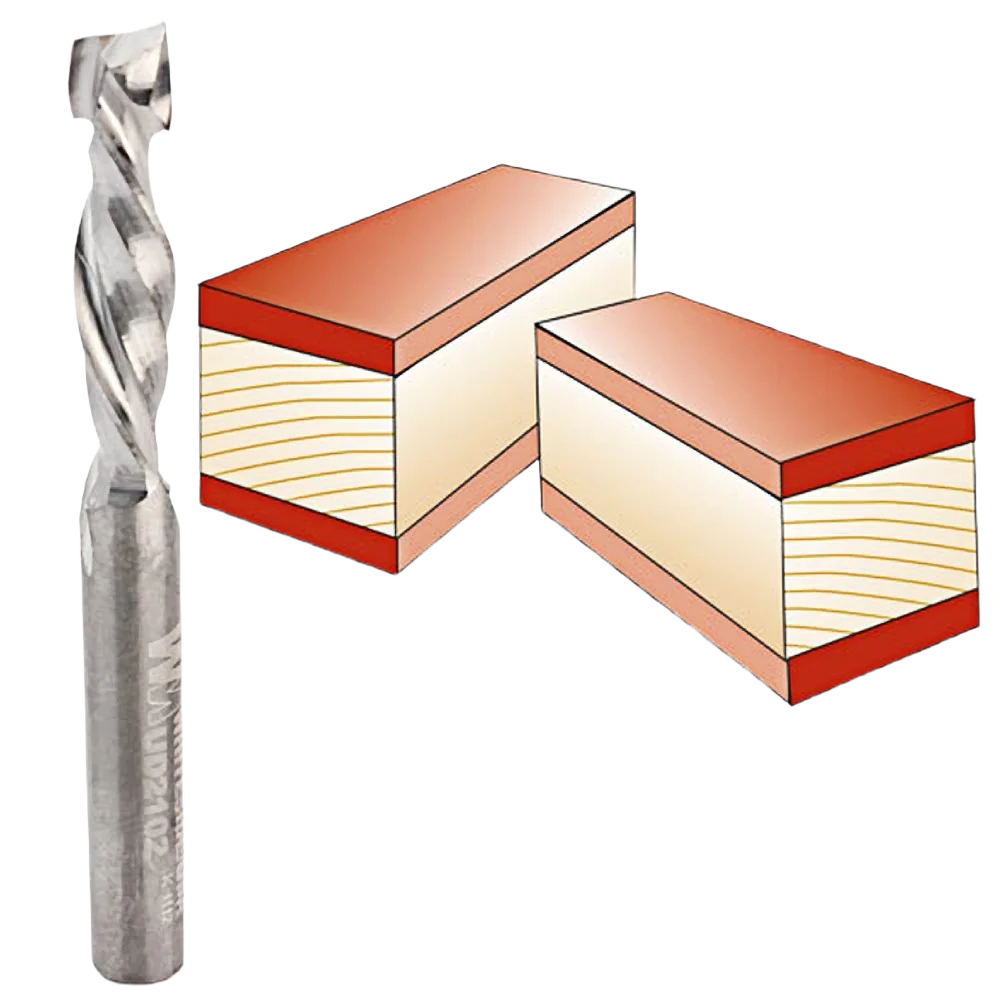 Exceptional Whiteside Spiral Up Downcut Bit 1 4 in. SH x 1 4 in. CD x 1 in. CL Excellent