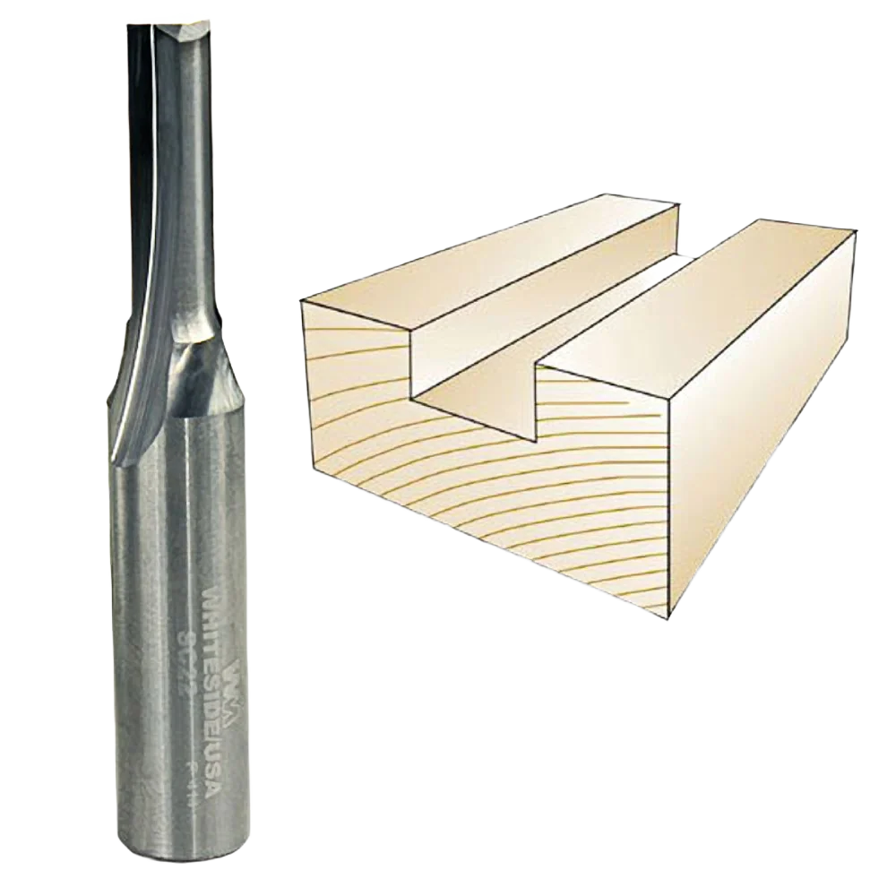 Smart Whiteside Solid Carbide Straight Bit 1 2 in. SH x 5 16 in. CD x 1 in. CL Elite