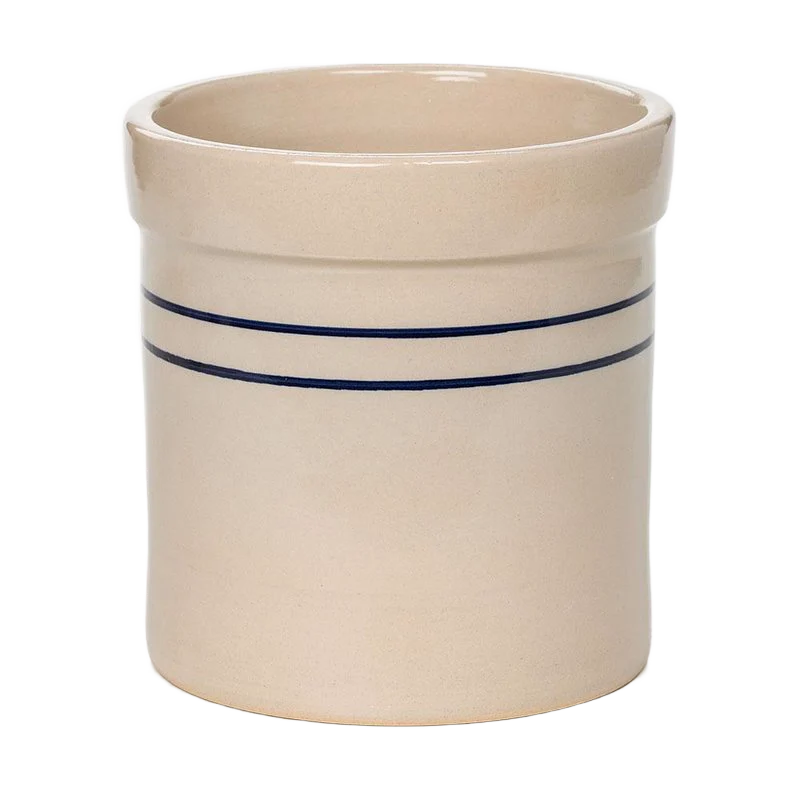 Quality Heritage Blue Stripe Stoneware Crock – 3 4 Gallon Verified