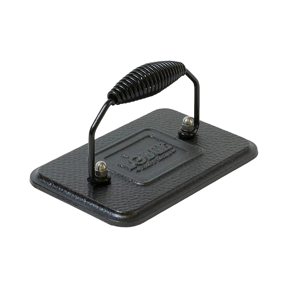 Smart Lodge Cast Iron Rectangular Grill Press High-Performance