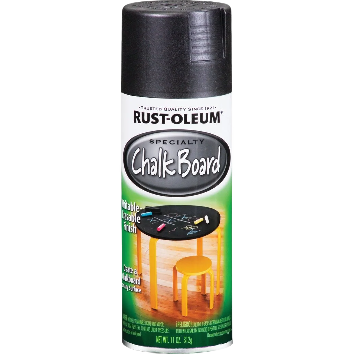 Eco-Friendly Rust-Oleum Black Erasable Chalk Board Spray Paint 11 oz. Powerful