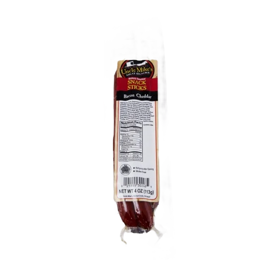 Fashionable Uncle Mike’s Bacon Cheddar Snack Stick 4 oz. Official