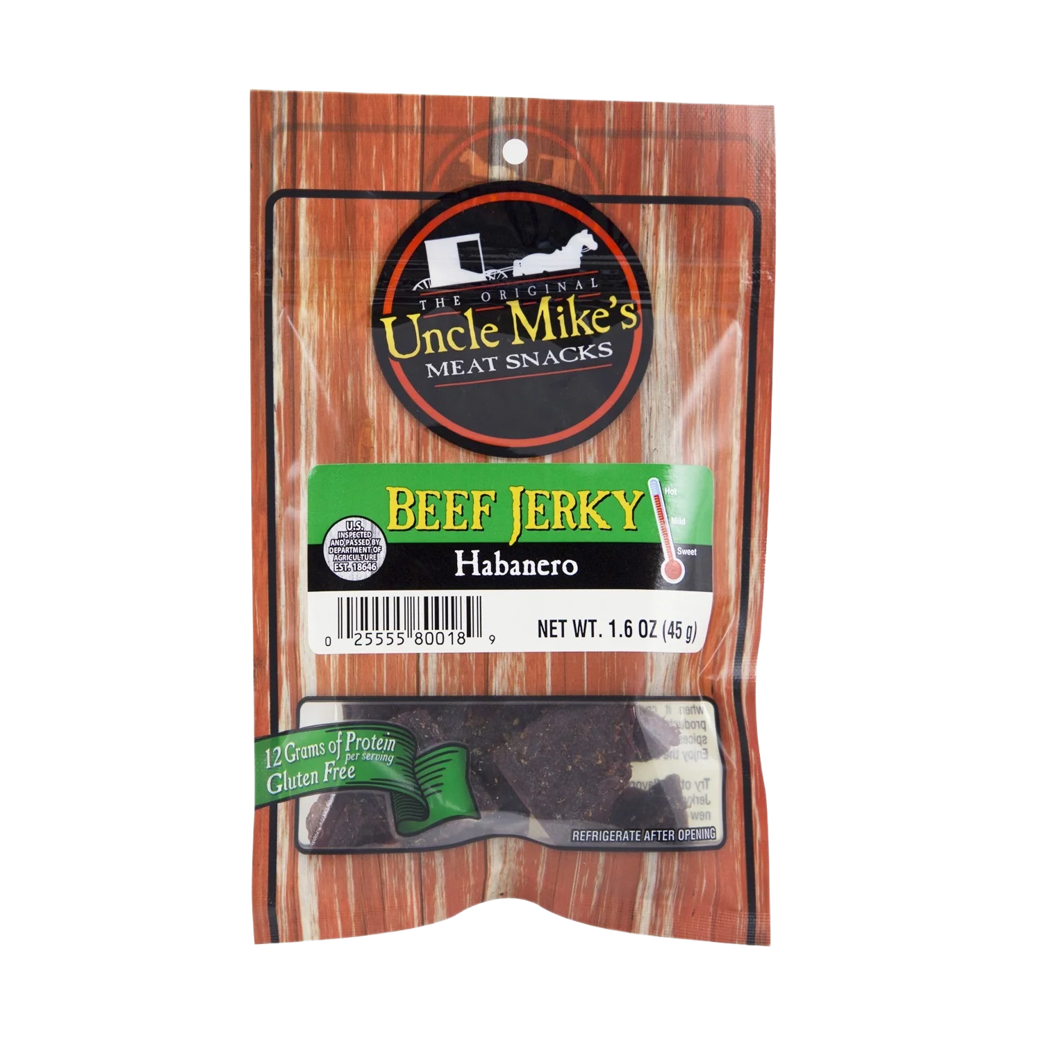 Consistent Uncle Mike’s Habanero Beef Jerky 1.6 oz. Recyclable