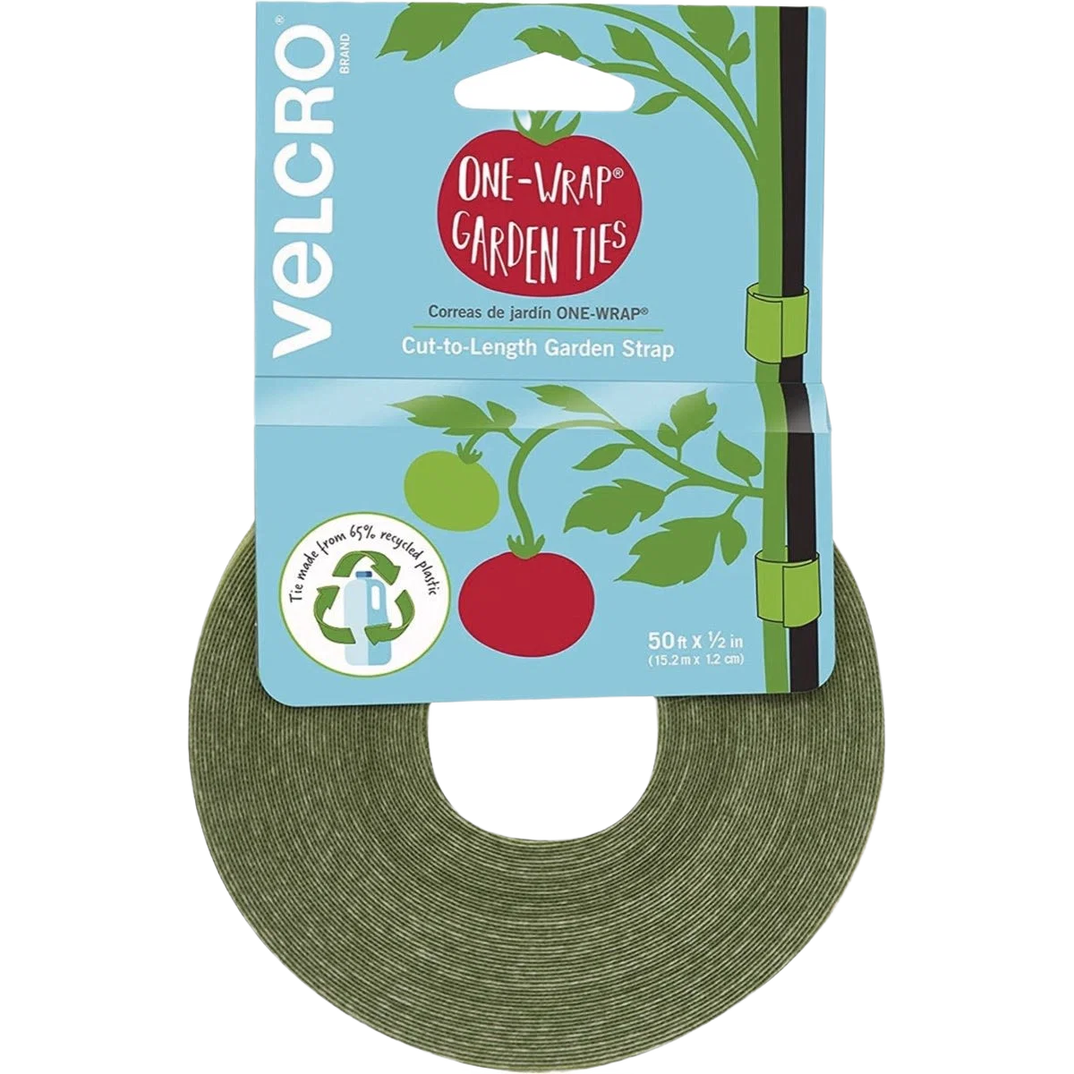 Reliable VELCRO Hook Loop Green Plant Tie 30 ft. Eco-Friendly