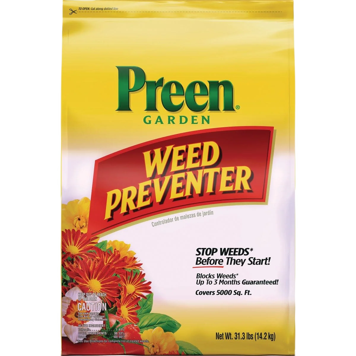 Classic Preen Garden Grass Weed Preventer Granules 31.3 Lbs. Casual