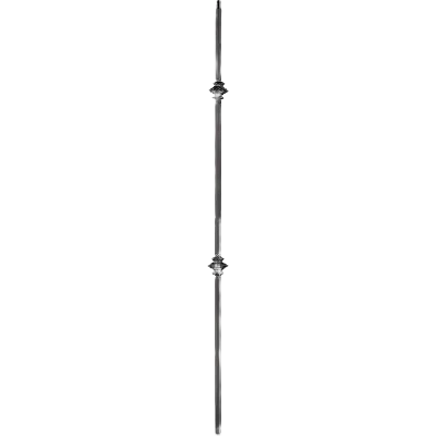 Breathable Stairtrends Iron 1 2 in. x 44 in. Two Knuckles Tubular Baluster Satin Black Luxury