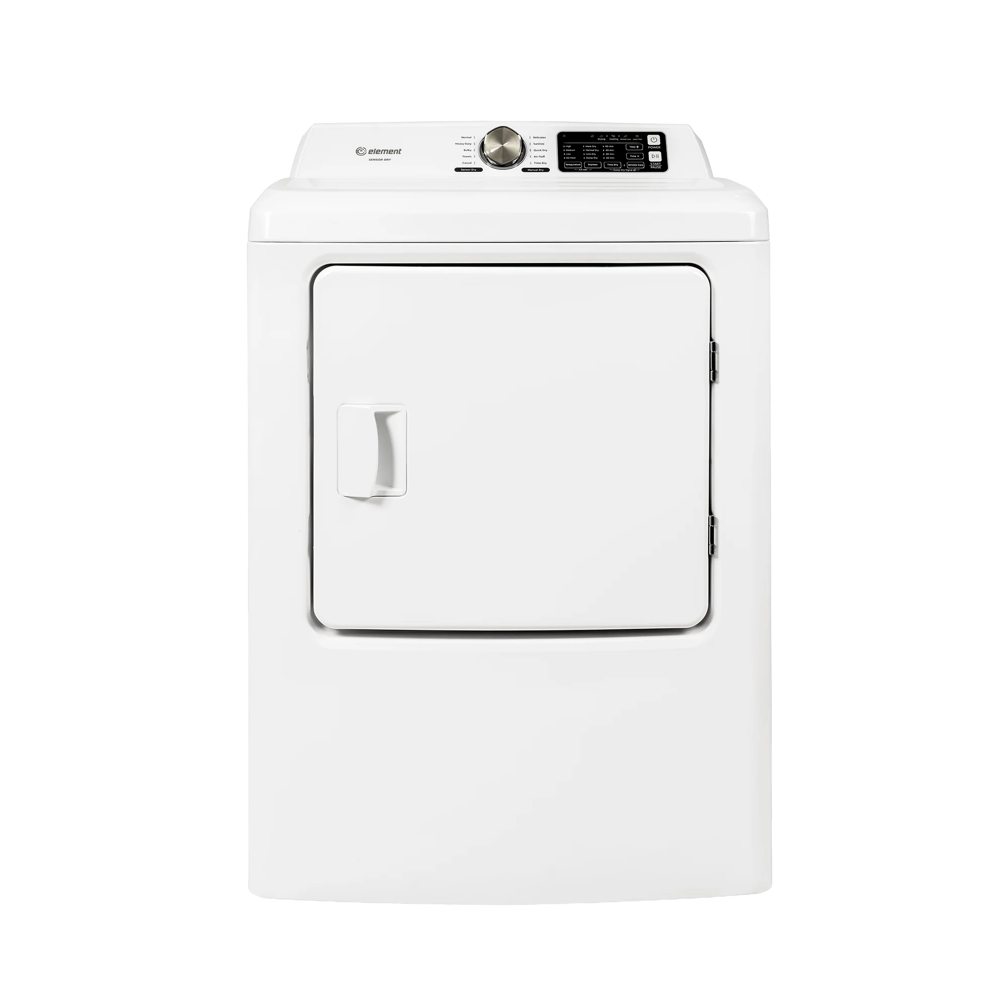 Next-Generation Element Electronics 7.0 cu. ft. Front Load Gas Dryer – White ETD7027GCW Stylish