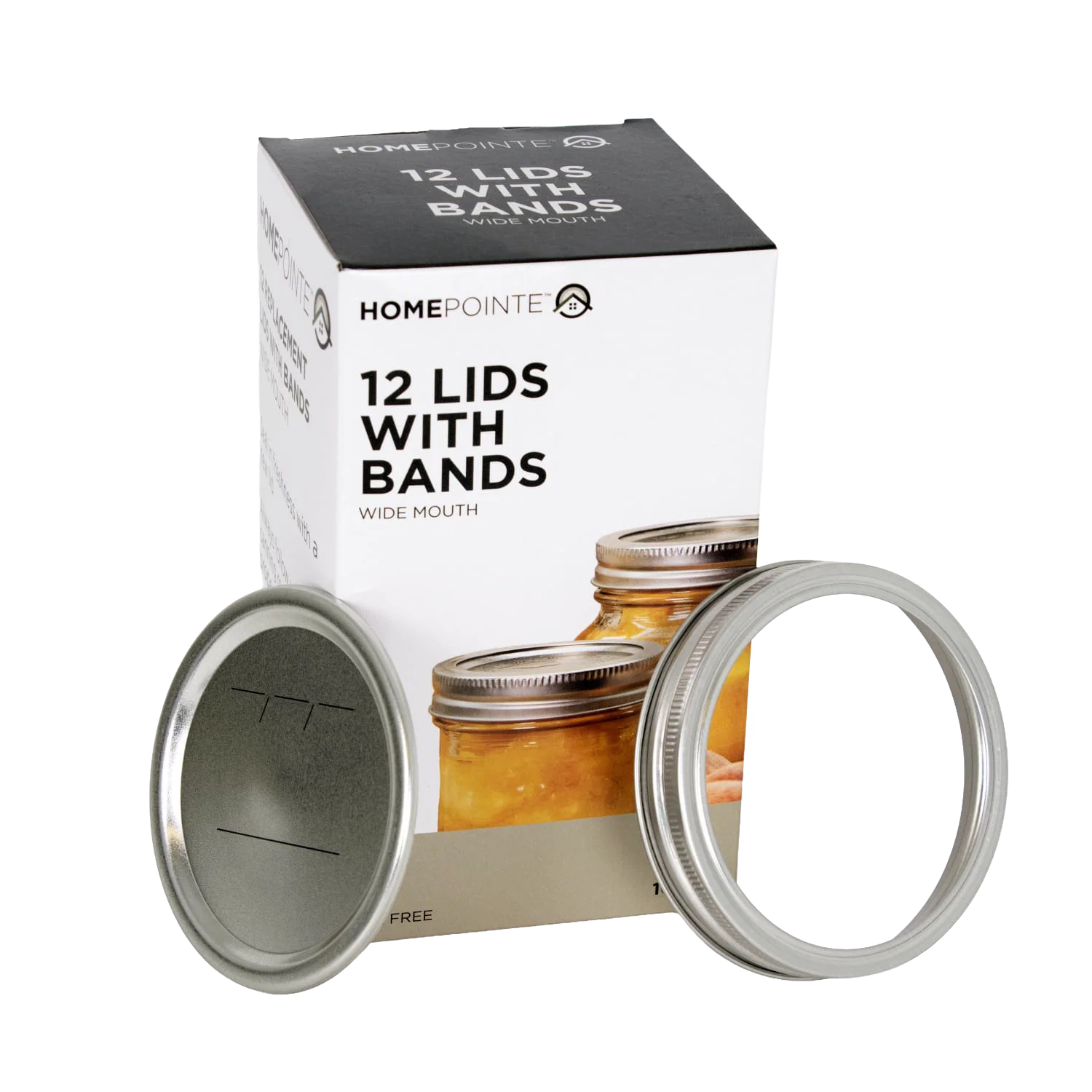 Verified HomePointe Canning Jar Lids Bands – Wide Mouth World-Class