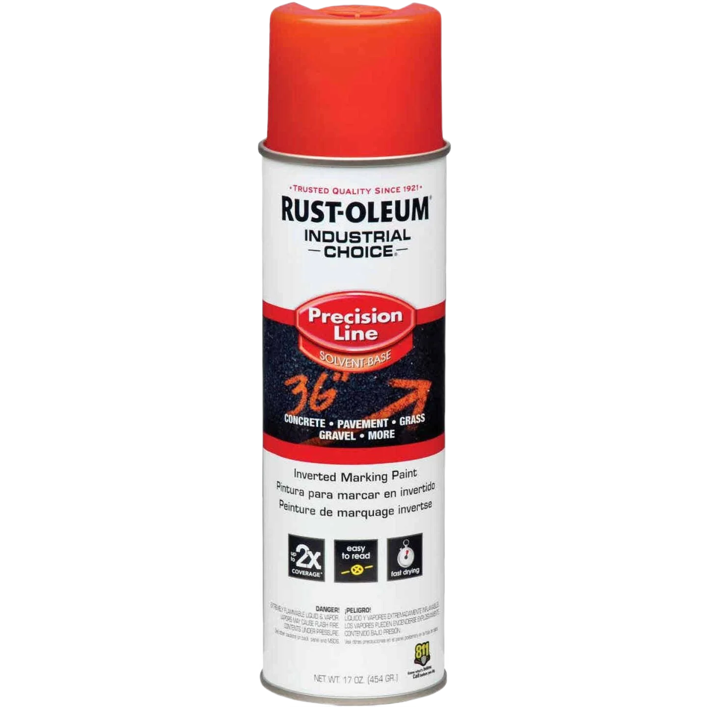 Elite Rust-Oleum Industrial Choice Fluorescent Red Marking Spray Paint 17 oz. First-Class